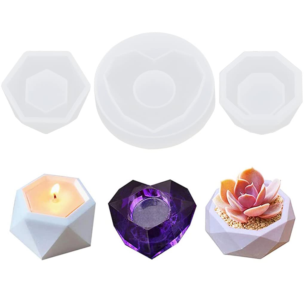 HASTHIP 3pcs Heart Shape Resin Mold, Silicone Molds for Resin, Deep Epoxy Resin Molds for Resin Art Casting, DIY Wedding, Valentine, Anniversary, Home Decor Gift HASTHIP 3pcs Heart Shape Resin Mold, Silicone Molds for Resin, Deep Epoxy Resin Molds for Resin Art Casting, DIY Wedding, Valentine, Anniversary, Home Decor Gift